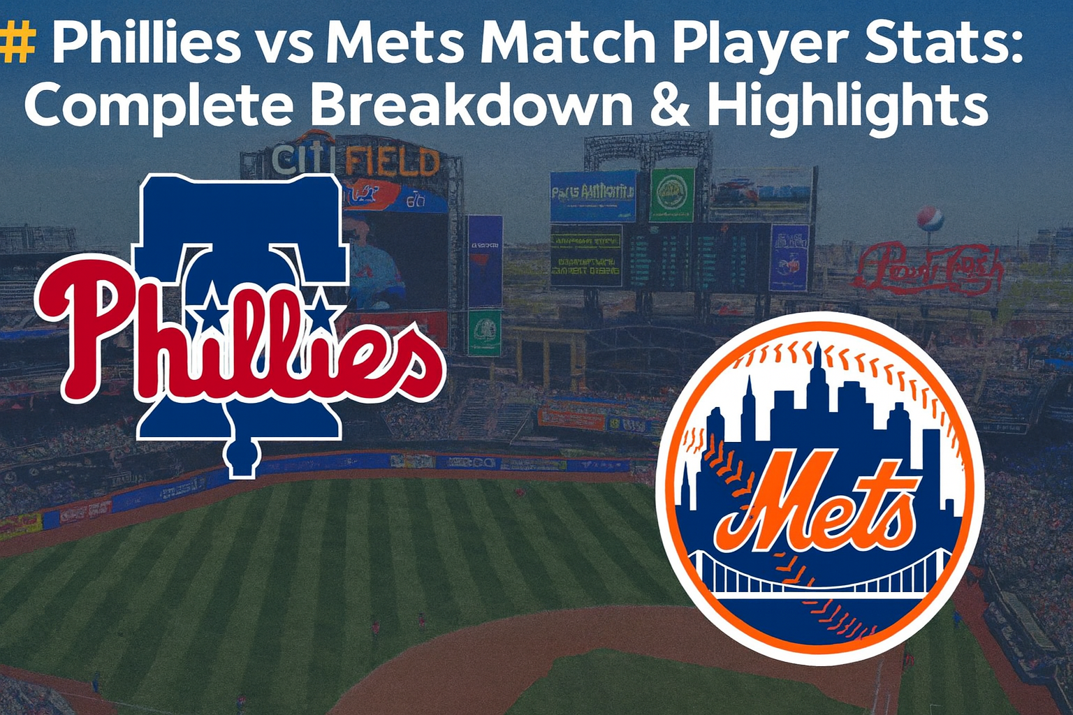Phillies vs Mets Match Player Stats